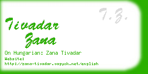 tivadar zana business card